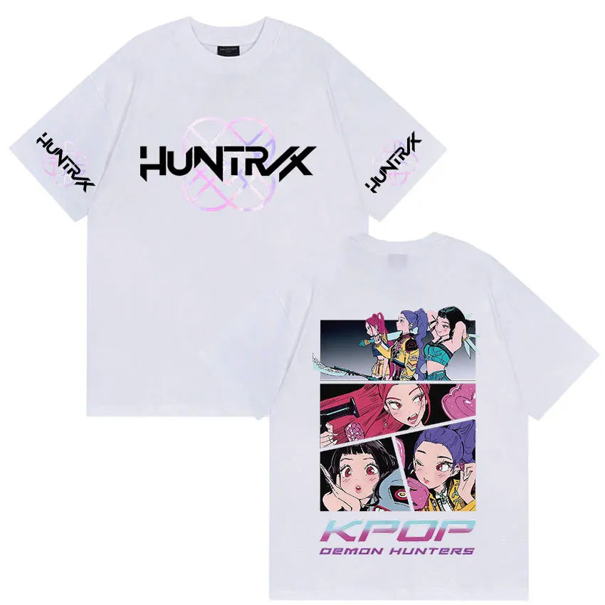 2025 K-pop Movies Demon Hunters Graphic T Shirt Men Women Summer Aesthetic Short Sleeve T-shirts Casual 100% Cotton T-shirt Tops