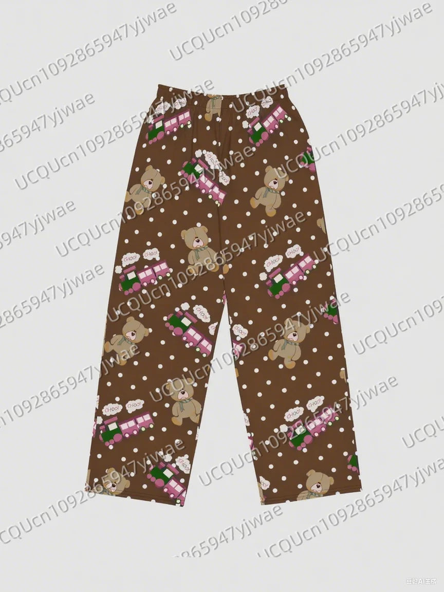 KPop Demon Hunters Pajamas 2025 KPop Demon Hunters Tiger Rumi Cats Print Women's Fashion Long Pants For Youth Men's Trousers