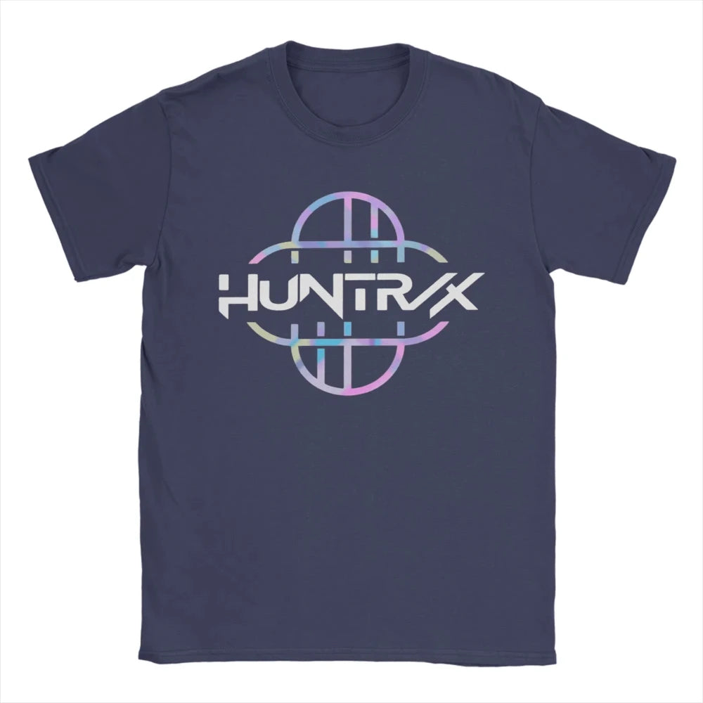 K POP Demon Hunters Logo T-Shirt for Men HUNTRIX Casual Pure Cotton Women Tees O Neck Short Sleeve T Shirts Adult Clothing