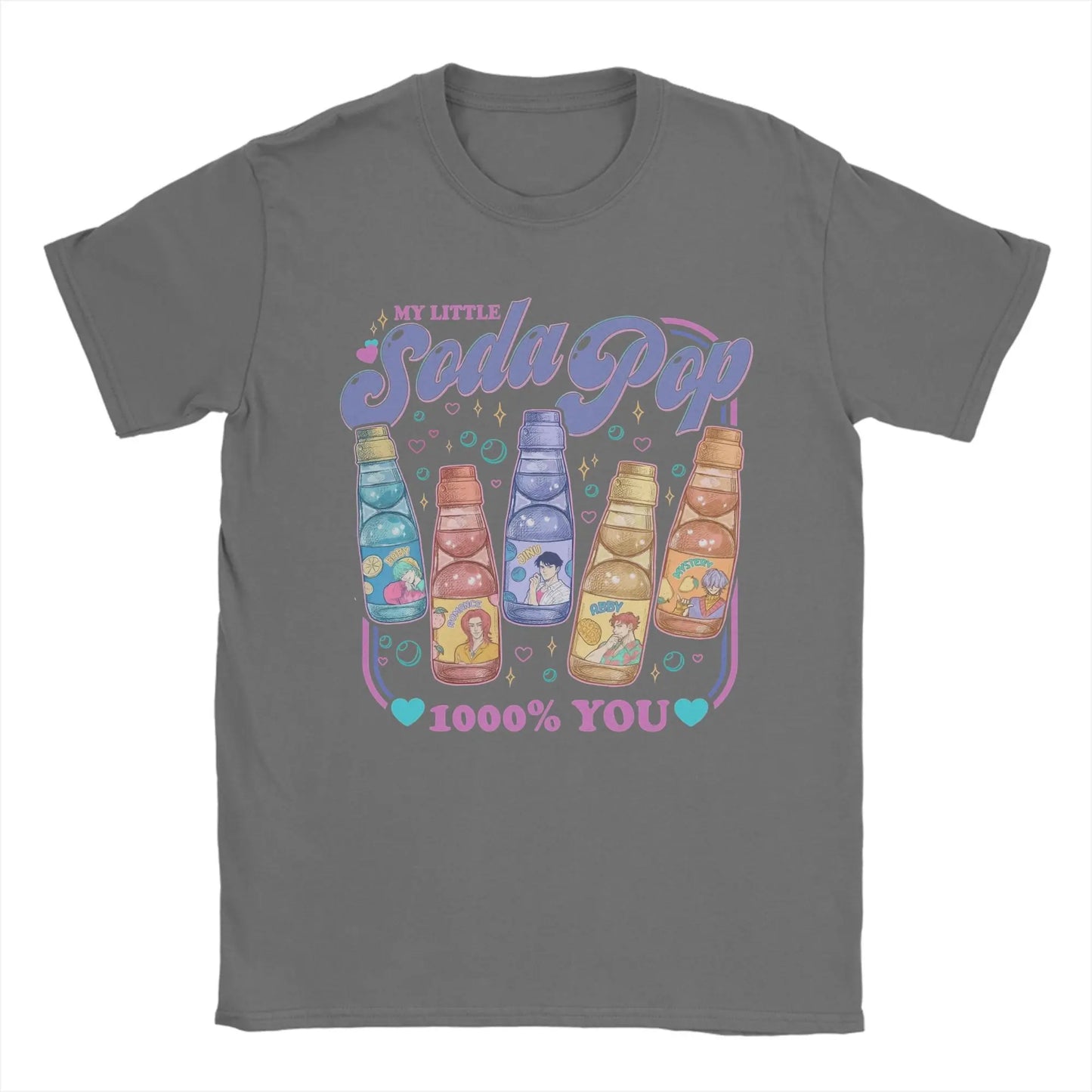 Soda Pop Saja Boys Demon Hunters Kpop T Shirt Men Pure Cotton Vintage T-Shirts Round Collar Tees Short Sleeve Tops Adult