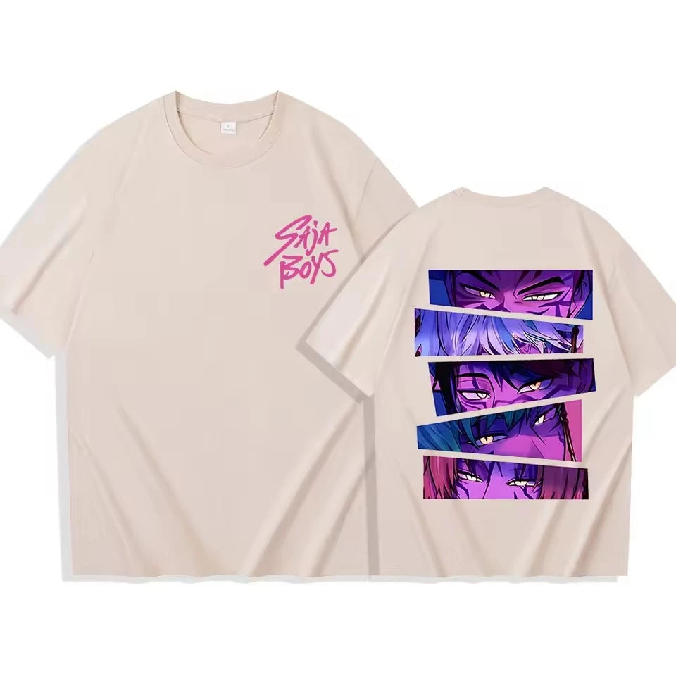 Kpop Demon Hunter Men's Anime Graphic T Shirts Summer Crew Neck Man Woman T-Shirt Homme Casual Daily Trendy Unisex Tees Y2k Tops