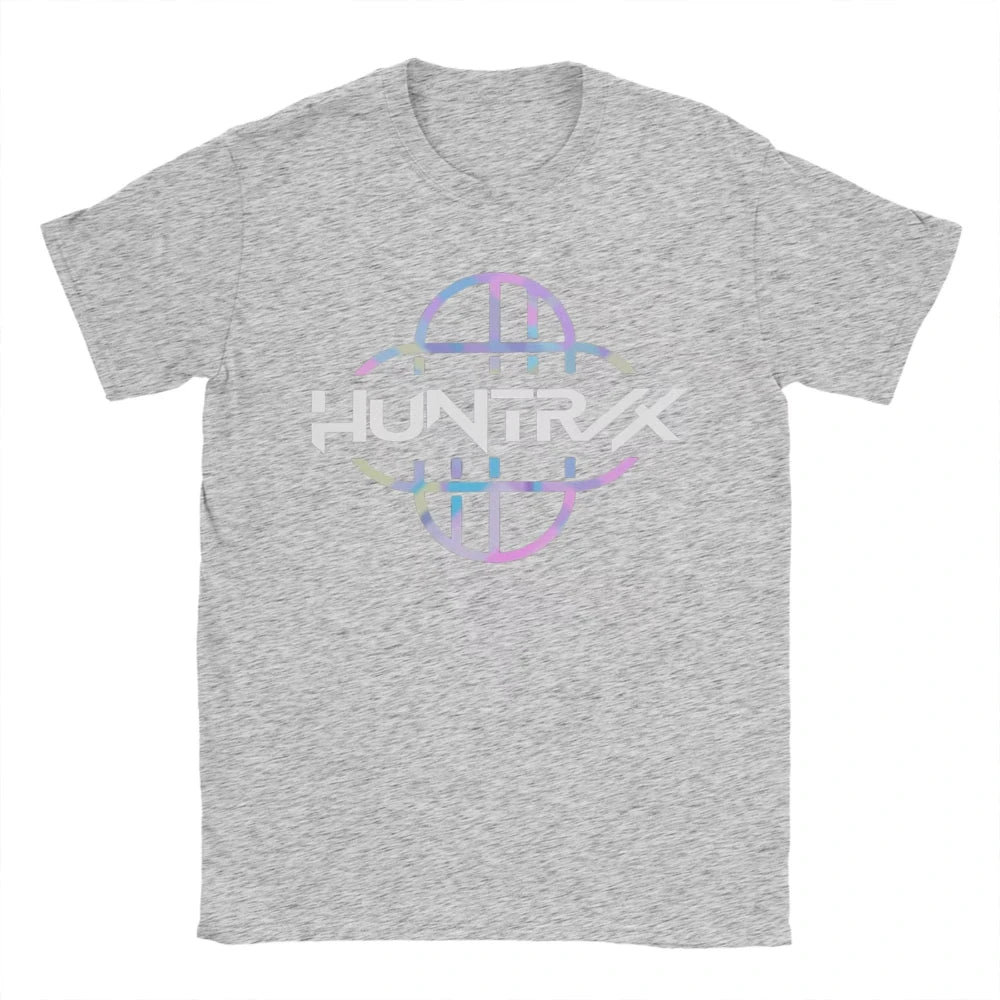 K POP Demon Hunters Logo T-Shirt for Men HUNTRIX Casual Pure Cotton Women Tees O Neck Short Sleeve T Shirts Adult Clothing