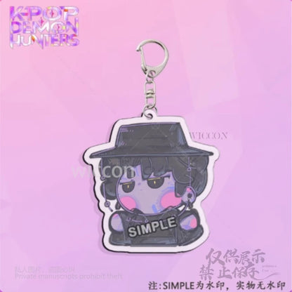 Exclusive Anime Demon Hunters K-Pop Mira Keychain mystery baby romance Jinu Zoe Abby pendant collection Key Chain Women Halloween Party