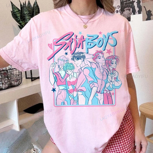 Saja Boys Kpop Demon Hunters Graphic T Shirt Gift Women Huntrix Pin Mira Zoey Demon Hunter Merch Jinu Cotton Tee Rumi Fan Poster