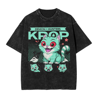 JINU Saja Boys Kpop Demon Hunters T-Shirt Men O Neck Cotton T Shirt I Made It for the Tiger But the Bird Keeps Taking It Tees