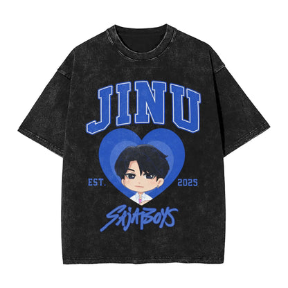 JINU Saja Boys Kpop Demon Hunters T-Shirt Men O Neck Cotton T Shirt I Made It for the Tiger But the Bird Keeps Taking It Tees