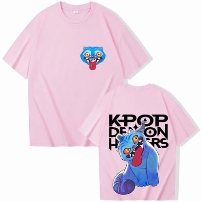 2025 Kpop Demon Hunters Tiger Pet T-shirt Unisex Men Women Casual Pullover Tops