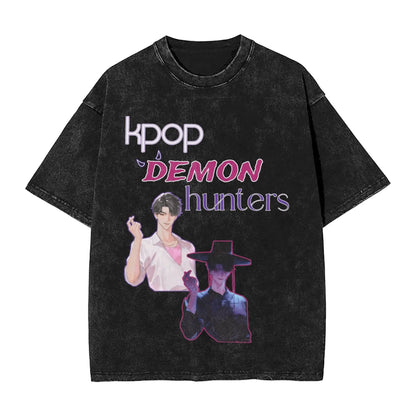 JINU Saja Boys Kpop Demon Hunters T-Shirt Men O Neck Cotton T Shirt I Made It for the Tiger But the Bird Keeps Taking It Tees