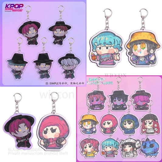 Exclusive Anime Demon Hunters K-Pop Mira Keychain mystery baby romance Jinu Zoe Abby pendant collection Key Chain Women Halloween Party