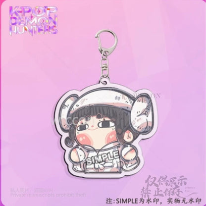 Exclusive Anime Demon Hunters K-Pop Mira Keychain mystery baby romance Jinu Zoe Abby pendant collection Key Chain Women Halloween Party