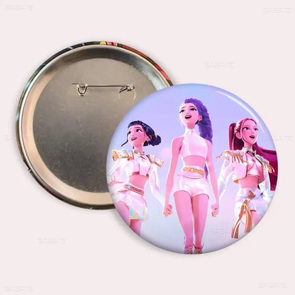 Popular Anime K-Pop D-demon H-hunters Creative Tinplate Soft Button Pins Animal Icon Brooch Lapel Backpack Badge