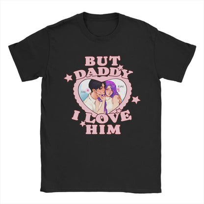 Oversized T Shirt But Daddy I Love Him Demon Hunters Jinu and Rumi Cotton T-Shirts Tee Shirt for Men Summer Casual Clothing