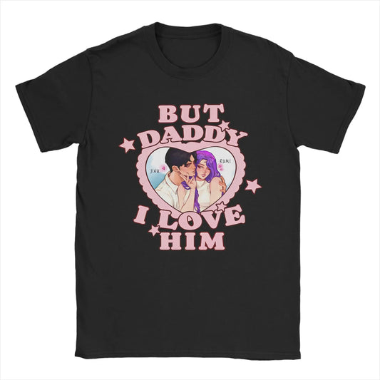 Oversized T Shirt But Daddy I Love Him Demon Hunters Jinu and Rumi Cotton T-Shirts Tee Shirt for Men Summer Casual Clothing