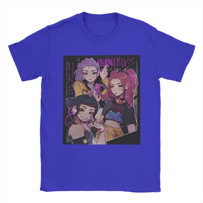 Huntrix Rumi Zoey Mira T Shirt Summer K-pop Demon Hunters Fashion T Shirts Men Cotton O Neck Plus Size Tees Short Sleeve Tshirt