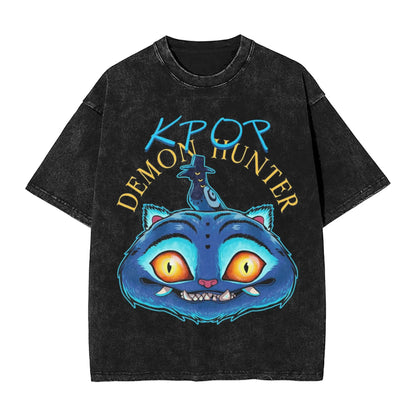 Oversize Saja Boys But Daddy I Love Him Kpop Demon Hunters Outfit T Shirt for Men Women  Washed Cotton Tee Shirts Clothing