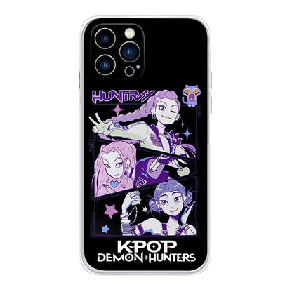 KPop D-Demon H-Hunters Phone Case For iPhone 16 &15, Plus,Pro,Max,XR,XS,Plus,E,Mini Transparent Soft Cover