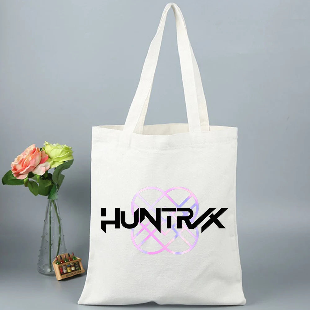 K-Pop Demon Hunters Canvas Bag Shopping Y2k Shopping Tote Bag Shopper Bag for Fans Gift
