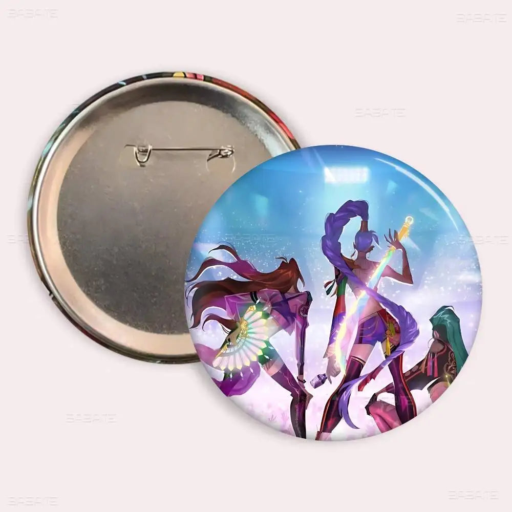 Popular Anime K-Pop D-demon H-hunters Creative Tinplate Soft Button Pins Animal Icon Brooch Lapel Backpack Badge