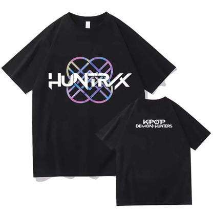 KPop Demon Hunters Huntrix Printing Men T-shirt Summer Cotton Short Sleeve Tshirt for Female O-neck Women Tee Streetwear Tops