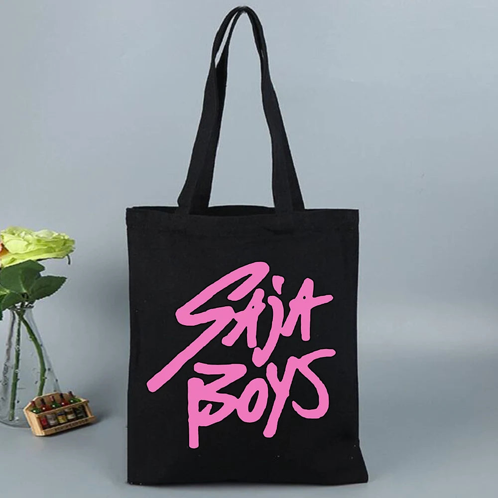 K-Pop Demon Hunters Canvas Bag Shopping Y2k Shopping Tote Bag Shopper Bag for Fans Gift