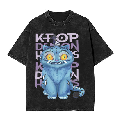 Oversize Saja Boys But Daddy I Love Him Kpop Demon Hunters Outfit T Shirt for Men Women  Washed Cotton Tee Shirts Clothing