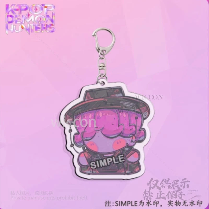 Exclusive Anime Demon Hunters K-Pop Mira Keychain mystery baby romance Jinu Zoe Abby pendant collection Key Chain Women Halloween Party