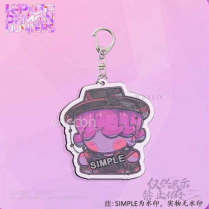 Exclusive Anime Demon Hunters K-Pop Mira Keychain mystery baby romance Jinu Zoe Abby pendant collection Key Chain Women Halloween Party