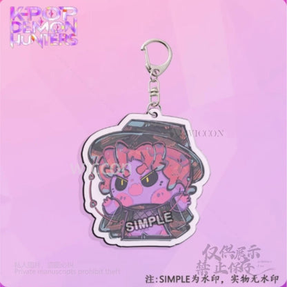 Exclusive Anime Demon Hunters K-Pop Mira Keychain mystery baby romance Jinu Zoe Abby pendant collection Key Chain Women Halloween Party