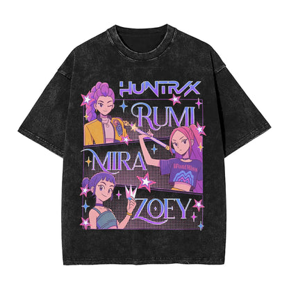 Oversize Saja Boys But Daddy I Love Him Kpop Demon Hunters Outfit T Shirt for Men Women  Washed Cotton Tee Shirts Clothing