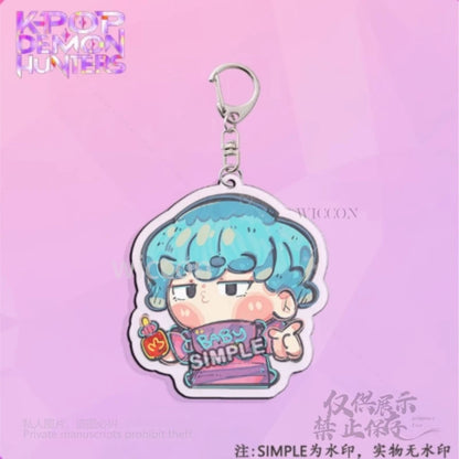 Exclusive Anime Demon Hunters K-Pop Mira Keychain mystery baby romance Jinu Zoe Abby pendant collection Key Chain Women Halloween Party