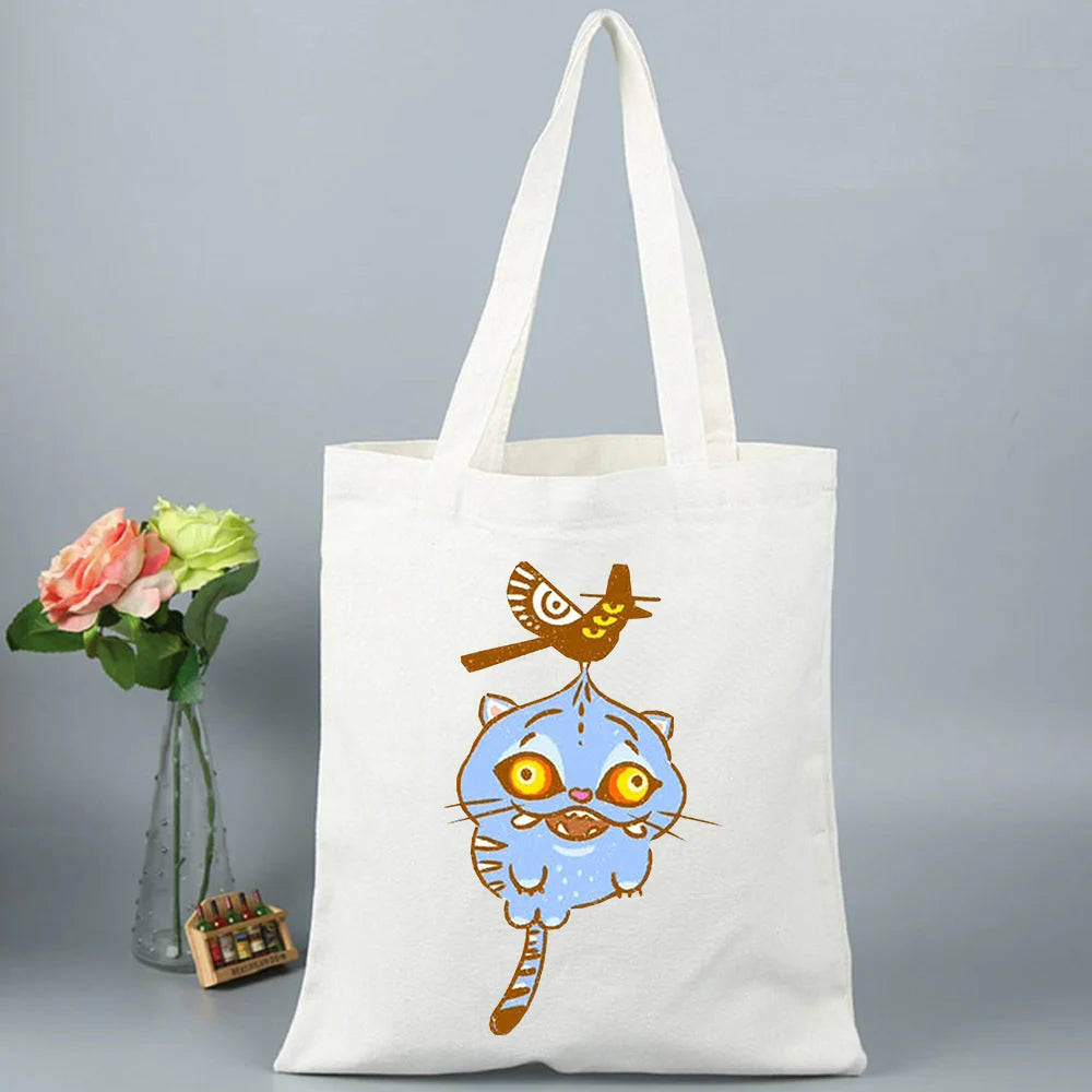 K-Pop Demon Hunters Canvas Bag Shopping Y2k Shopping Tote Bag Shopper Bag for Fans Gift
