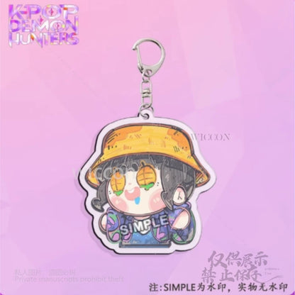 Exclusive Anime Demon Hunters K-Pop Mira Keychain mystery baby romance Jinu Zoe Abby pendant collection Key Chain Women Halloween Party