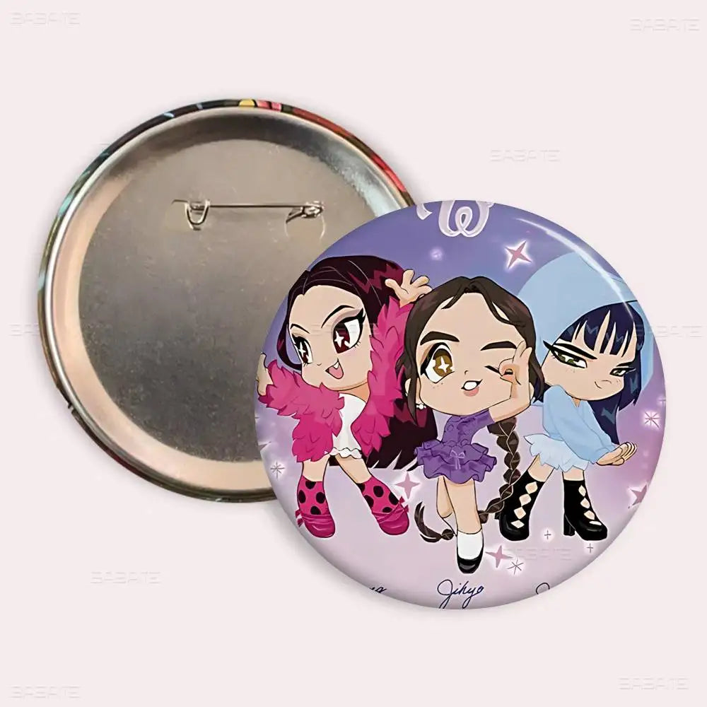Popular Anime K-Pop D-demon H-hunters Creative Tinplate Soft Button Pins Animal Icon Brooch Lapel Backpack Badge