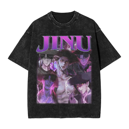 JINU Saja Boys Kpop Demon Hunters T-Shirt Men O Neck Cotton T Shirt I Made It for the Tiger But the Bird Keeps Taking It Tees