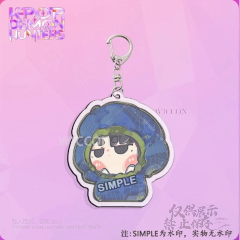 Exclusive Anime Demon Hunters K-Pop Mira Keychain mystery baby romance Jinu Zoe Abby pendant collection Key Chain Women Halloween Party
