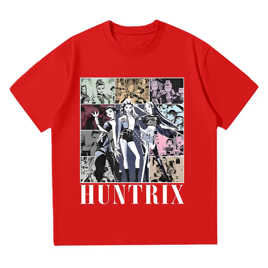 Huntrix Girl Kpop Demo Movie Vintage T Shirt Kpop Demon Hunters Tee Jinu Manga Clothing Cotton High Quality T-shirts Unisex Tops