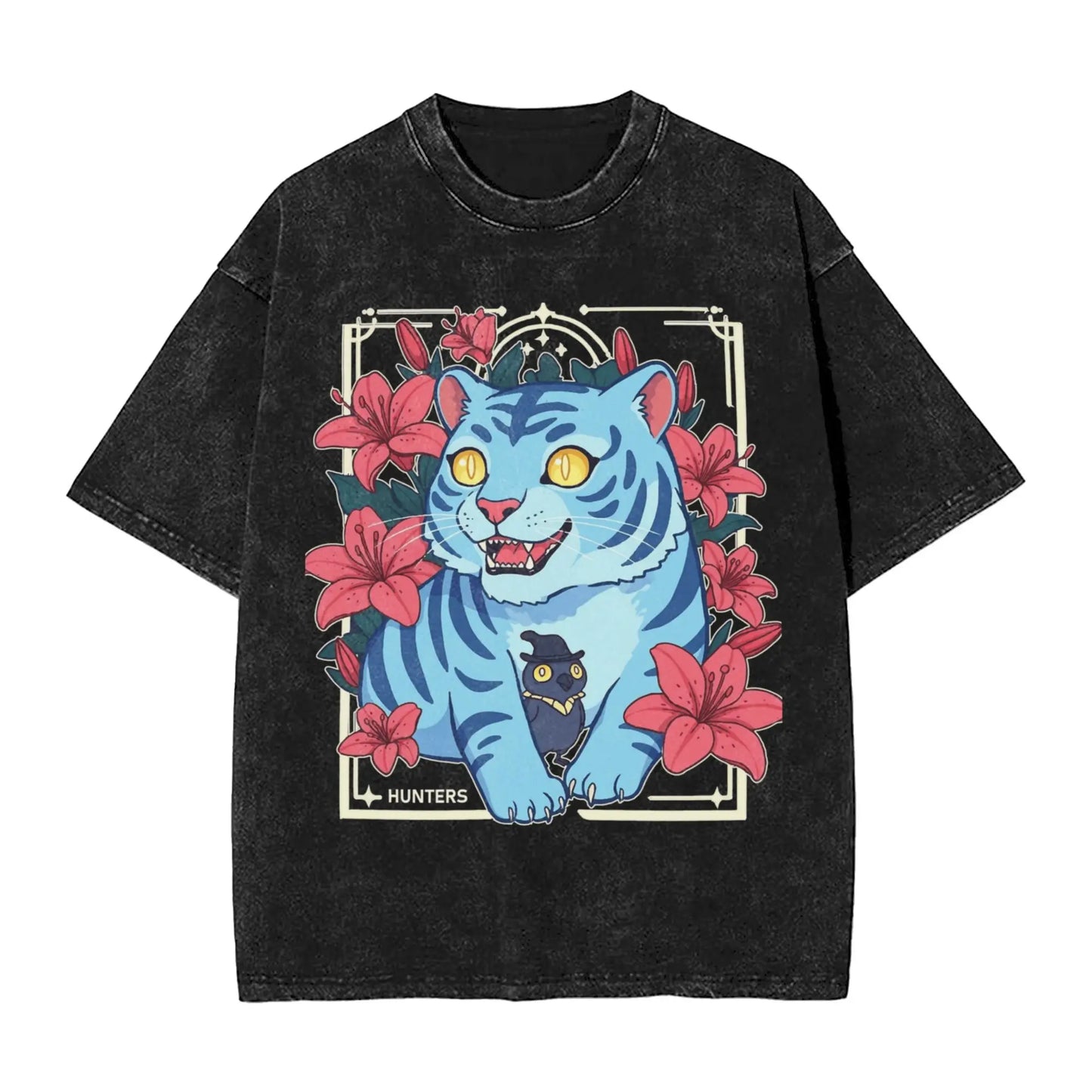 JINU Saja Boys Kpop Demon Hunters T-Shirt Men O Neck Cotton T Shirt I Made It for the Tiger But the Bird Keeps Taking It Tees