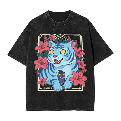 JINU Saja Boys Kpop Demon Hunters T-Shirt Men O Neck Cotton T Shirt I Made It for the Tiger But the Bird Keeps Taking It Tees