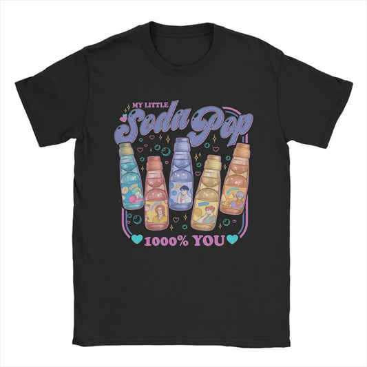 Soda Pop Saja Boys Demon Hunters Kpop T Shirt Men Pure Cotton Vintage T-Shirts Round Collar  Tees Short Sleeve Tops Adult