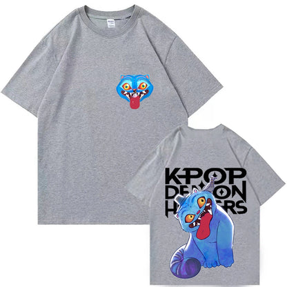 2025 Kpop Demon Hunters Tiger Pet T-shirt Unisex Men Women Casual Pullover Tops