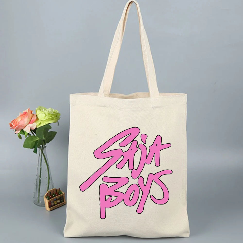 K-Pop Demon Hunters Canvas Bag Shopping Y2k Shopping Tote Bag Shopper Bag for Fans Gift