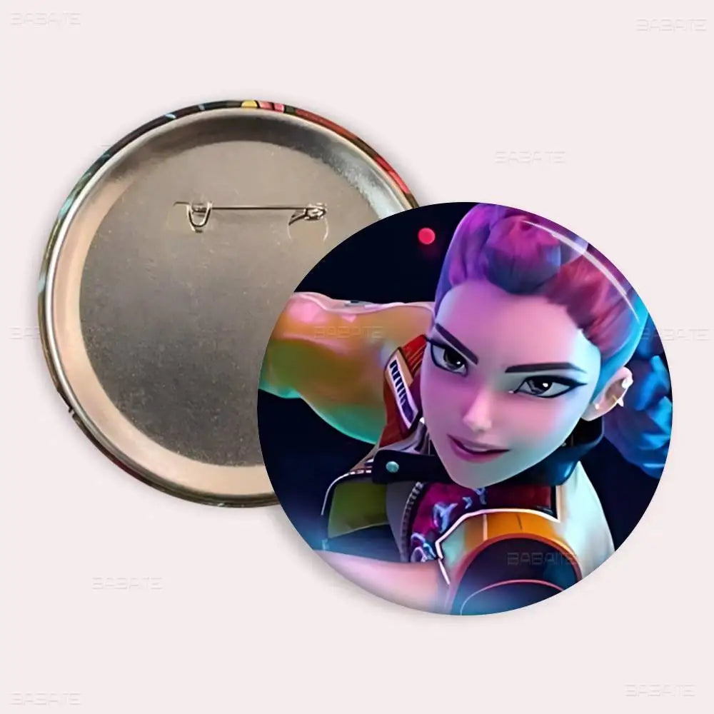 Popular Anime K-Pop D-demon H-hunters Creative Tinplate Soft Button Pins Animal Icon Brooch Lapel Backpack Badge