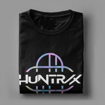 K POP Demon Hunters Logo T-Shirt for Men HUNTRIX Casual Pure Cotton Women Tees O Neck Short Sleeve T Shirts Adult Clothing