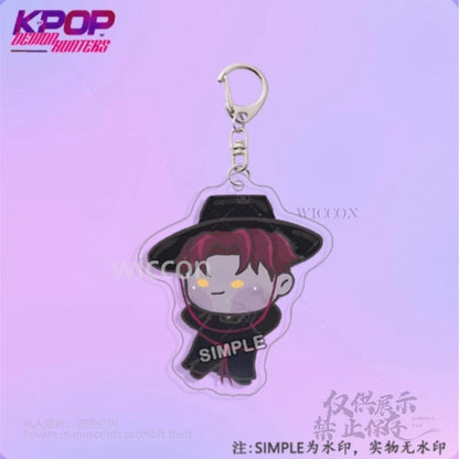 Exclusive Anime Demon Hunters K-Pop Mira Keychain mystery baby romance Jinu Zoe Abby pendant collection Key Chain Women Halloween Party