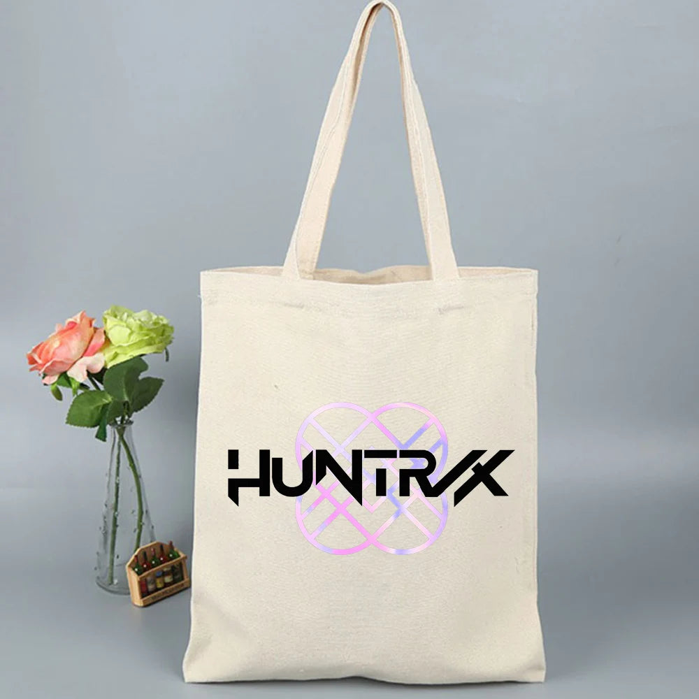 K-Pop Demon Hunters Canvas Bag Shopping Y2k Shopping Tote Bag Shopper Bag for Fans Gift