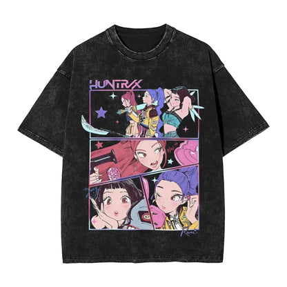 Oversize Saja Boys But Daddy I Love Him Kpop Demon Hunters Outfit T Shirt for Men Women  Washed Cotton Tee Shirts Clothing