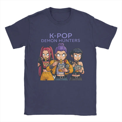 Crazy Rujinu Rumi And Jinu Kpop Demon Hunters T-Shirt for Men Round Neck 100% Cotton T Shirt Short Sleeve Tees Big Size Clothing