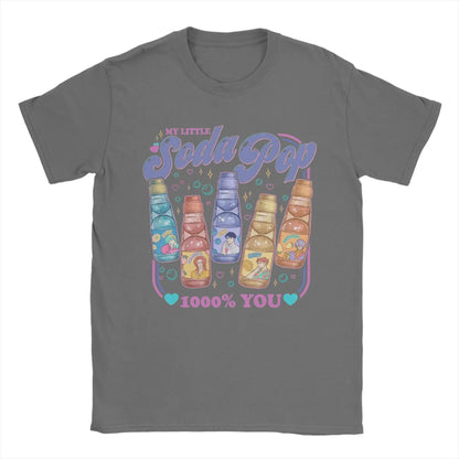 Soda Pop Saja Boys Demon Hunters Kpop T Shirt Men Pure Cotton Vintage T-Shirts Round Collar  Tees Short Sleeve Tops Adult