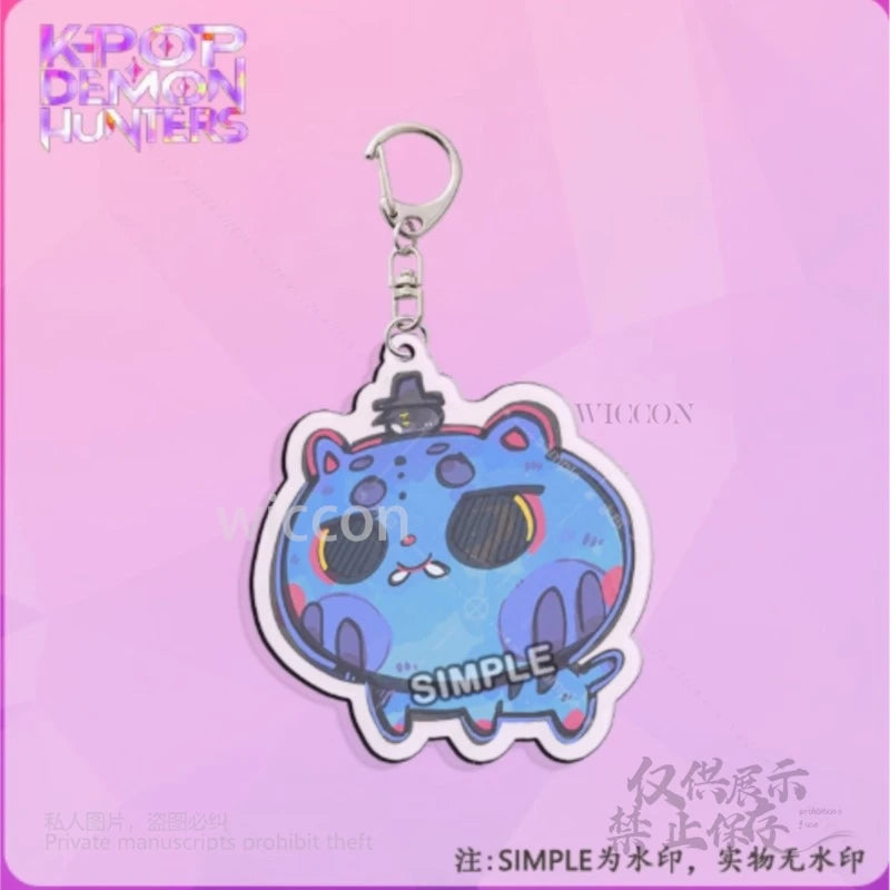 Exclusive Anime Demon Hunters K-Pop Mira Keychain mystery baby romance Jinu Zoe Abby pendant collection Key Chain Women Halloween Party