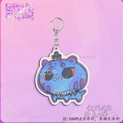 Exclusive Anime Demon Hunters K-Pop Mira Keychain mystery baby romance Jinu Zoe Abby pendant collection Key Chain Women Halloween Party